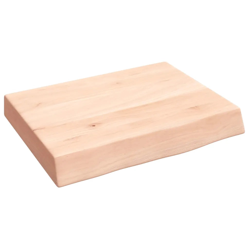 Piano Bagno 40x30x(2-6) cm in Legno Massello Non Trattato 3155995