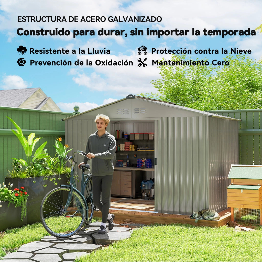 Casetta da Giardino ¨C Zephmum ¨C Grigio 277x195x192 cm