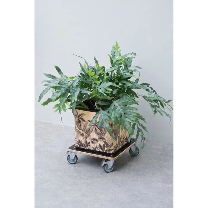 Nature Square carrello portavasi 38x38 cm legno nero 446407