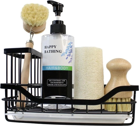 Organizzatore per lavandino, acciaio inossidabile, con bacino di drenaggio, lavandino, organizzatore, accessorio per cucina e bagno