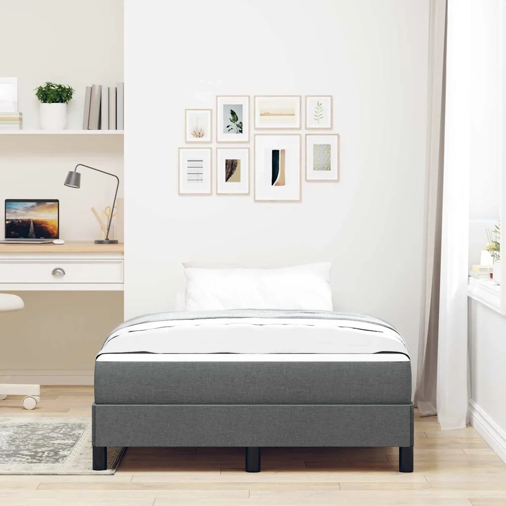 Letto a molle con materasso Grigio scuro 120 x 200 cm Tessuto 3398480