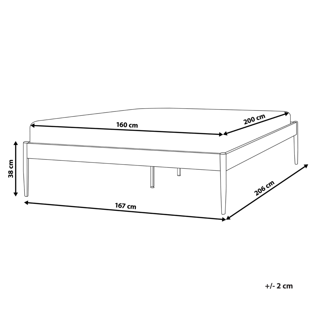 Letto matrimoniale con rete a doghe compensato e metallo 160 x 200 cm nero stile moderno minimalista