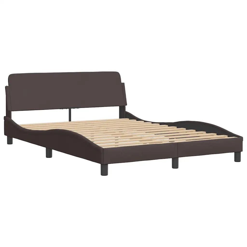 Giroletto senza Materasso Hvar Marrone Scuro 120x200 cm Tessuto 3207761