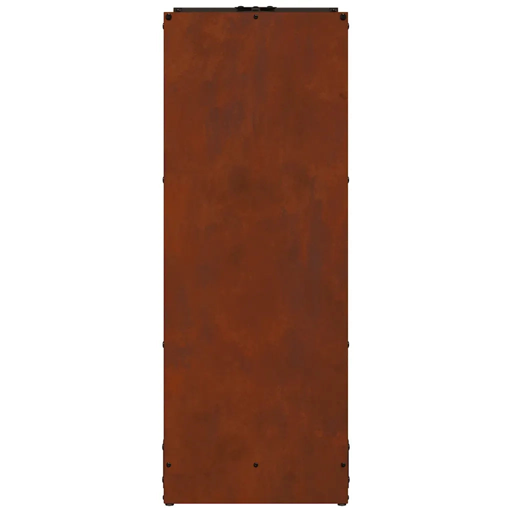 Rastrelliera per Legna da Ardere 40x30x80 cm in Acciaio Corten