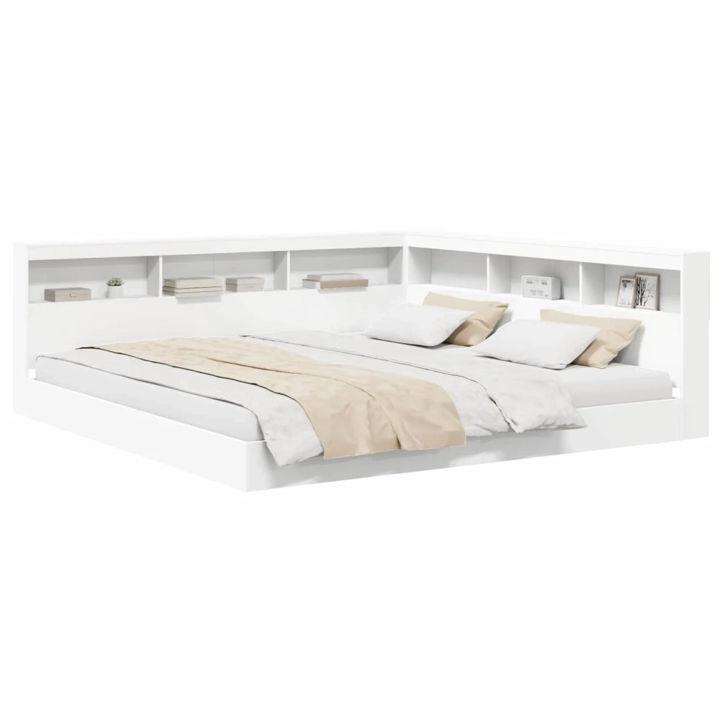 Letto Libreria Bianco 180 x 200 cm Legno multistrato 3335744