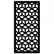CUBO - Pannello in PVC traforato - Parasole Colore: nero, Misura: 50x150 cm