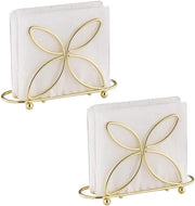 Organizzatore di tovaglie in acciaio inossidabile - Organizzatore elegante di tovaglie - Set da 2 - Giallo