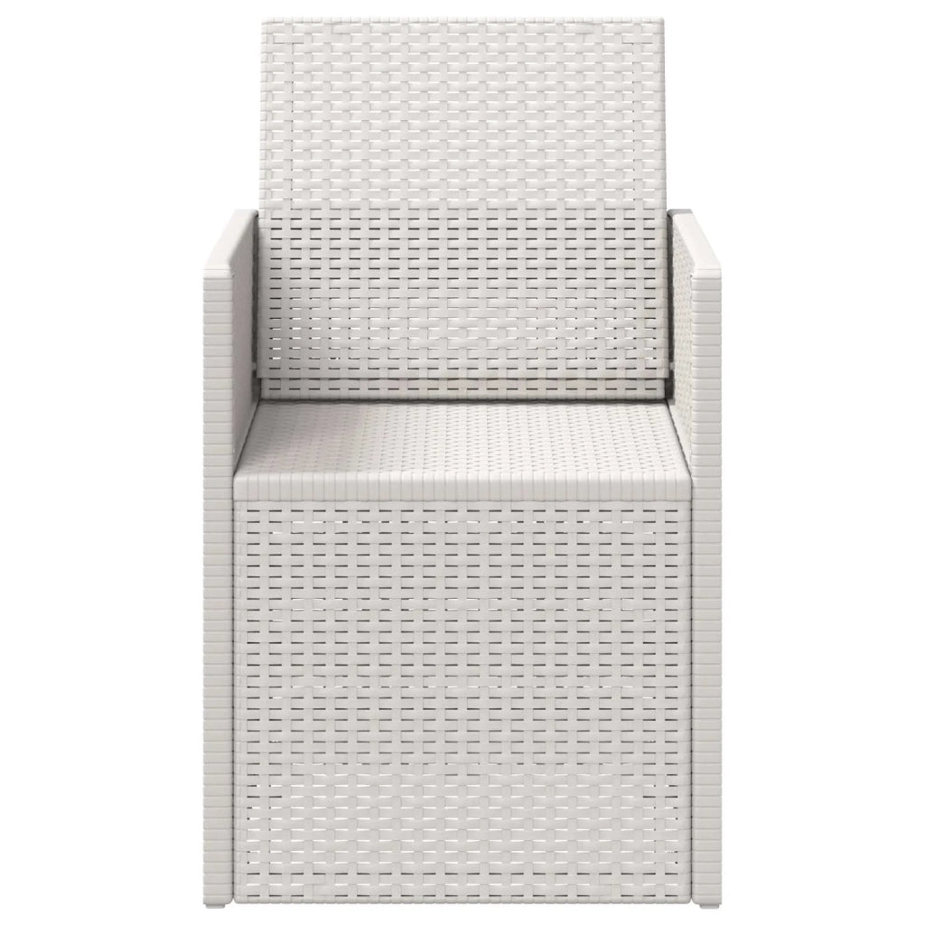 Sedie da pranzo da giardino 2 pcs Bianco PP