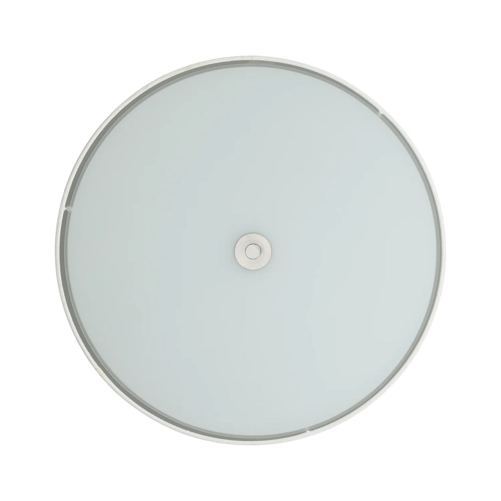 Plafoniera Moderna Pasteri Acciaio Nichel Satinato Bianco 3 Luci E27 Ip20