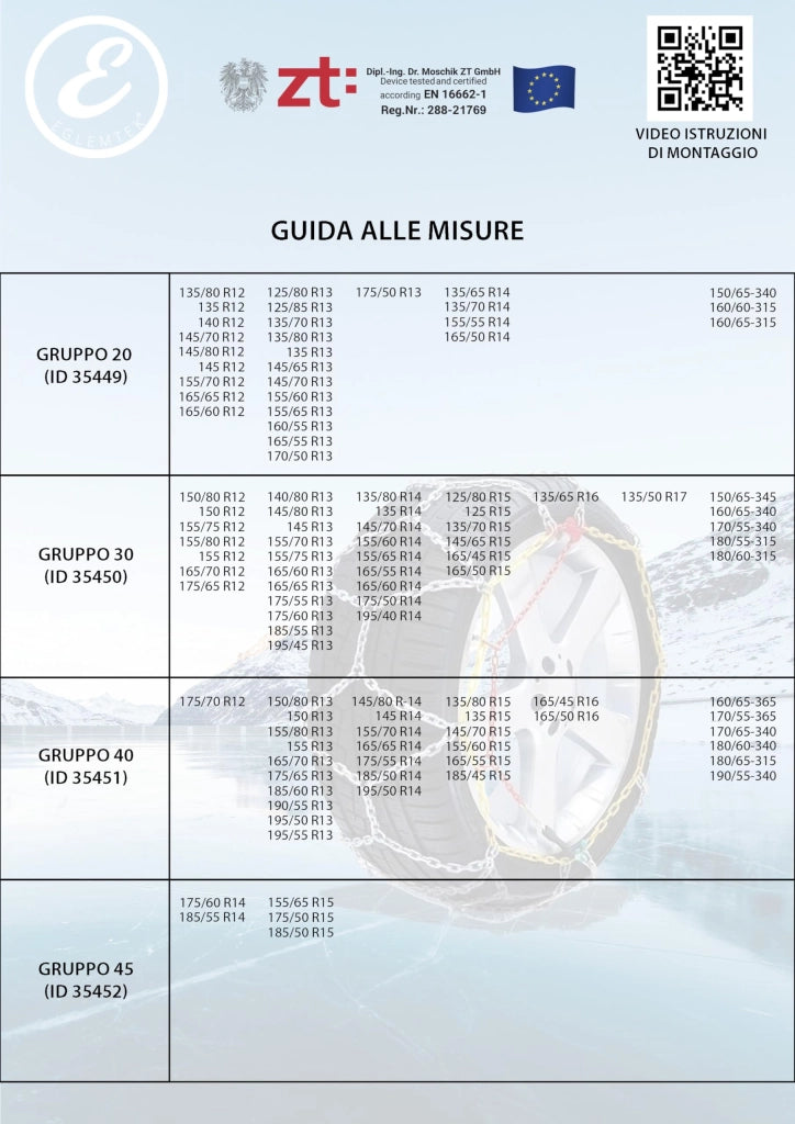Catene Da Neve In Metallo 9 mm Omologate TUV e GS Onorm Montaggio Rapido Per Auto Macchina Furgone SUV Con Tensionatore Autobloccante Misura: Misura 60
