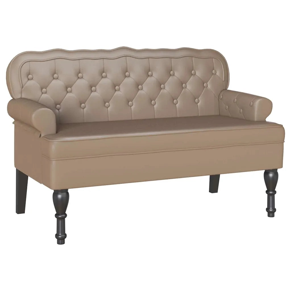 Panca Chesterfield Cappuccino 119,5 x 64,5 x 75 cm 42019298