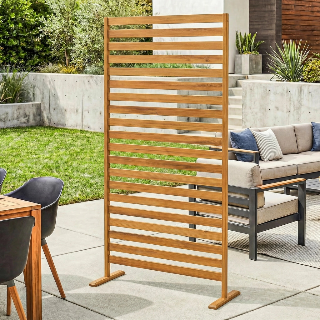 Paravent per Esterno in Legno ¨C zephmum ¨C 80x40x170 cm Marrone