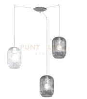 SOSPENSIONE CROMO 3 LUCI SPOSTABILE VETRI TR + 2X FU 1181CR-S3 S-TF