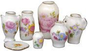 Vaso di Fiori Mini - 7 Pezzi - Ceramica/Porcellana - Accessori per Burattini - Decorazione - Paesaggio Miniaturizzato - Finissaggio Eccellente - Vaso Miniaturizzato