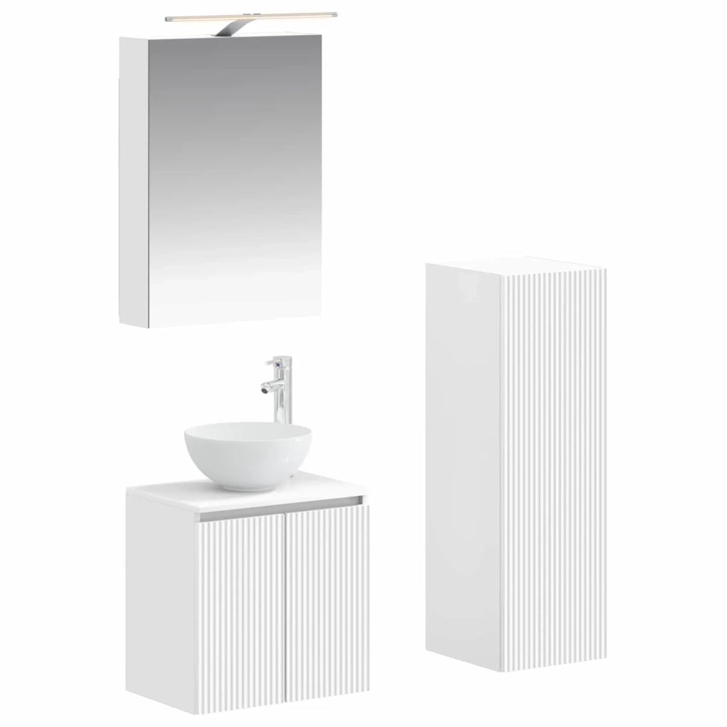 Set di mobili per il bagno 4 pcs Bianco 3407407