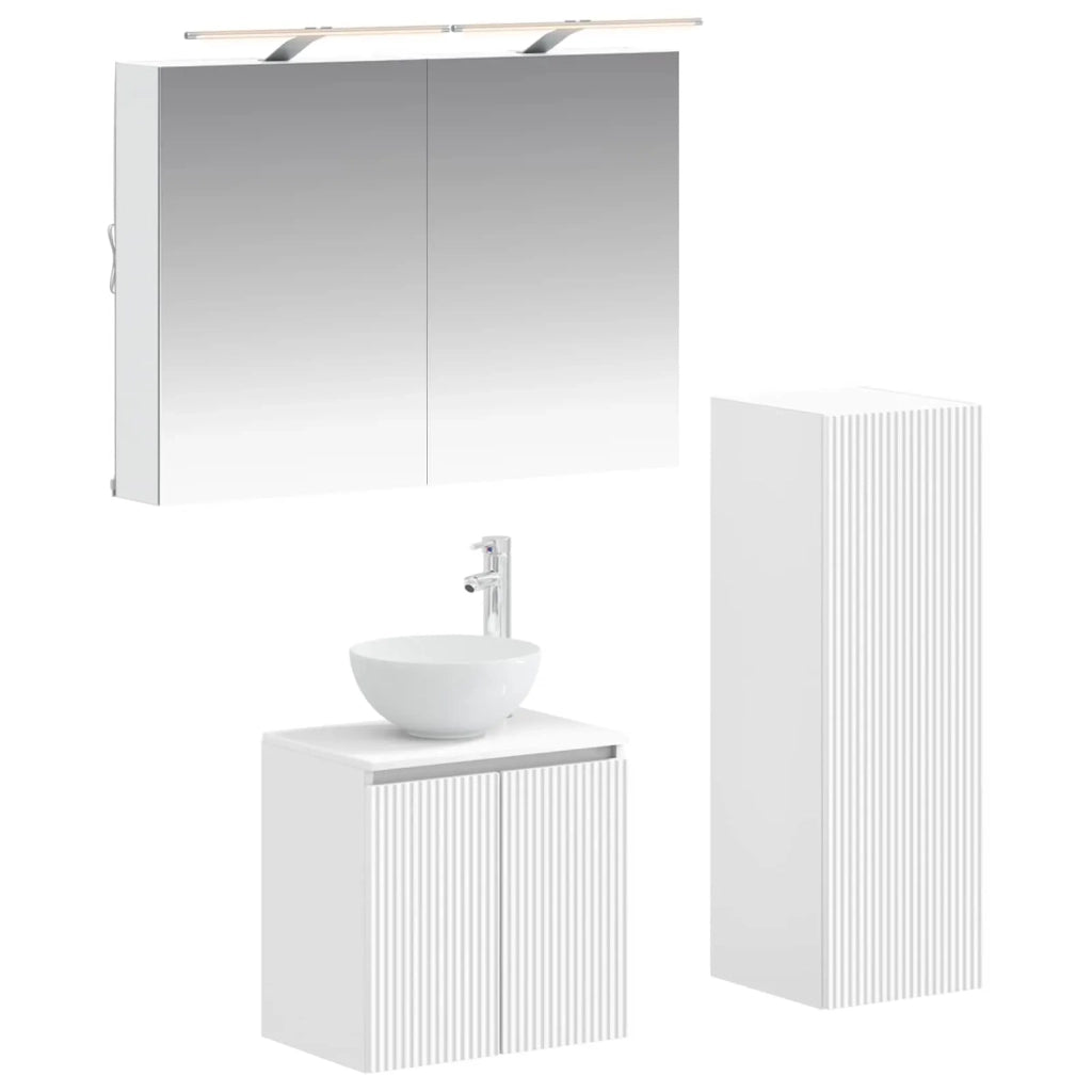 Set di mobili per il bagno 4 pz Bianco 3407407