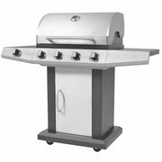 vidaXL Griglia Barbecue a Gas Argento Acciaio inossidabile