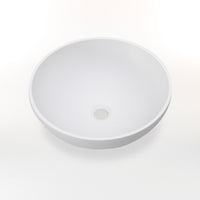 Lavabo da Appoggio Ø42x15 cm in Resina TFT Dublino 2 Bianco Opaco