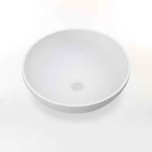 Lavabo da Appoggio Ø42x15 cm in Resina TFT Dublino 2 Bianco Opaco