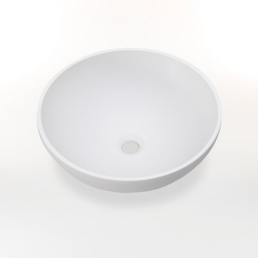 Lavabo da Appoggio Ø42x15 cm in Resina TFT Dublino 2 Bianco Opaco