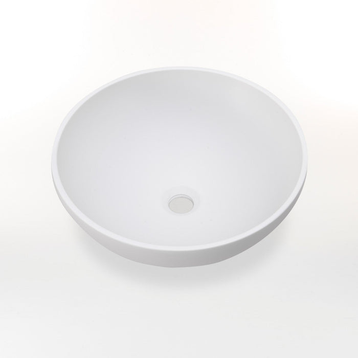 Lavabo da Appoggio Ø42x15 cm in Resina TFT Dublino 2 Bianco Opaco