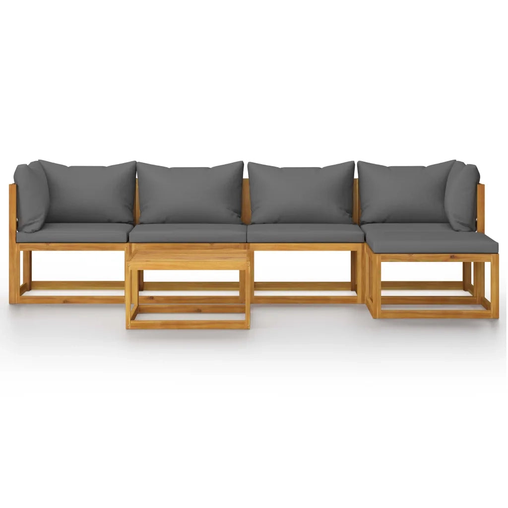 Set Divani da Giardino 7 pz con Cuscini in Massello di Acacia cod mxl 40559