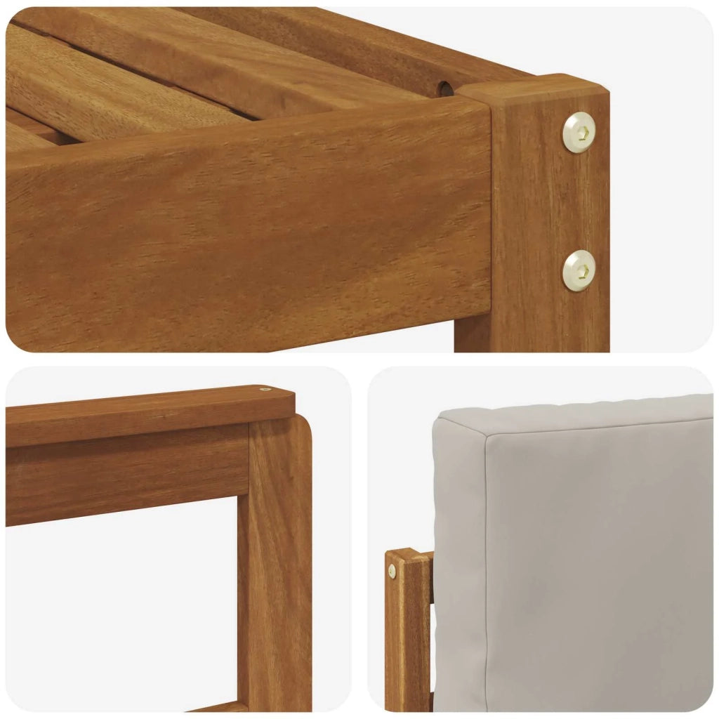 Set di divani da esterno 8 pz Grigio Naturale e Chiaro 3366804