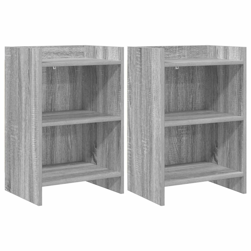 Comodini 2 pz Sonoma grigio 40 x 30 x 60 cm 8011006