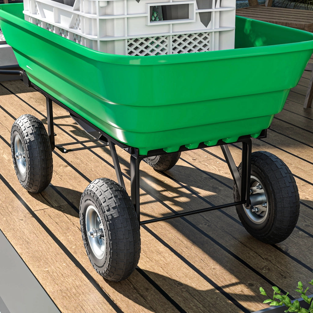 Set di 4 Ruote per Carrello Giardino ¨C zephmum ¨C 16 mm foro