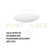 DISCOVERY SOLO VETRO PLAFONIERA 1233 D.60CM BIANCO LATTE
