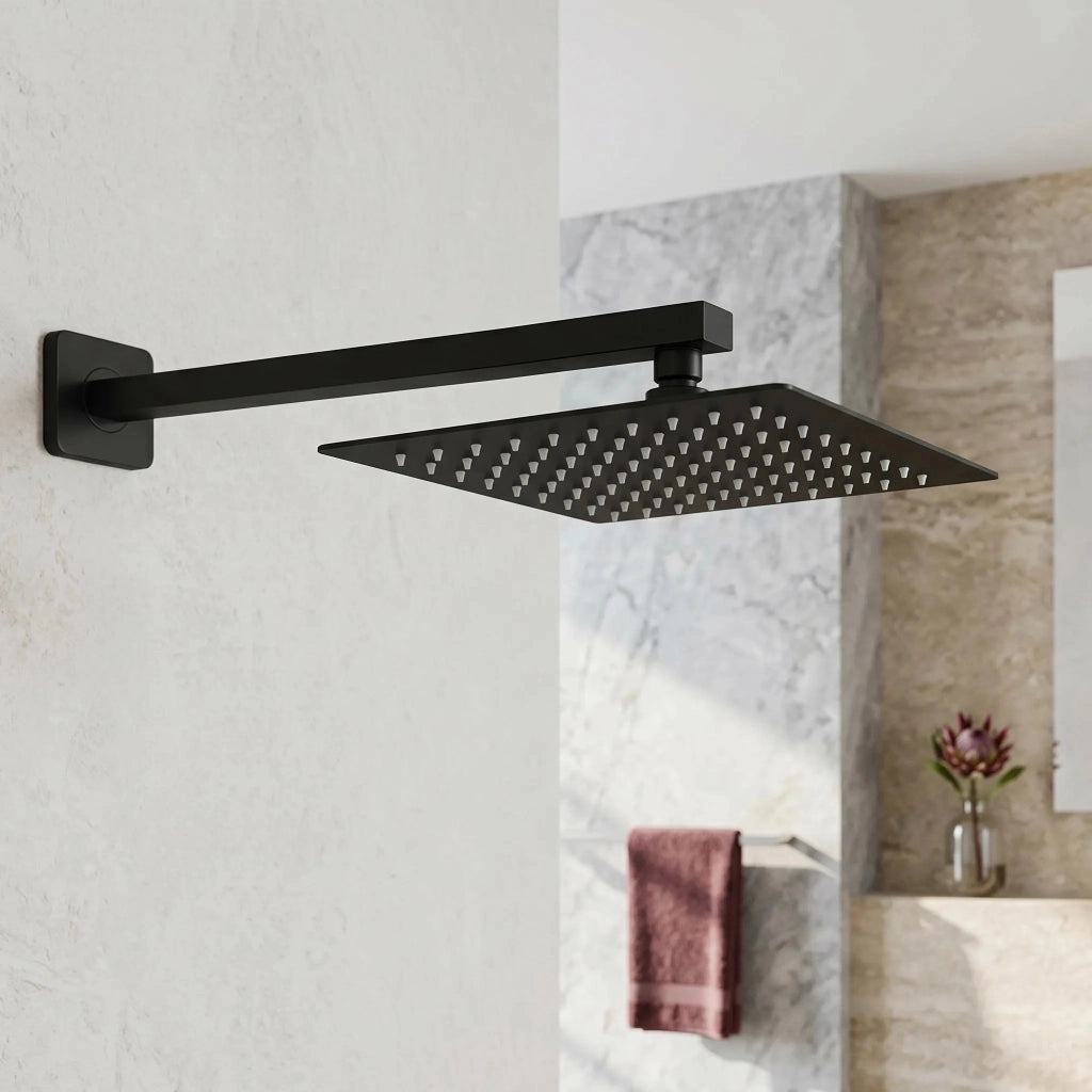 Soffione Doccia Quadrato Rea Js-p015b 25cm Black