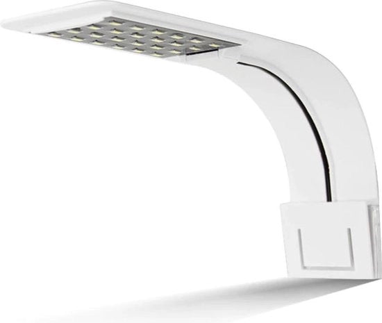 Lampada LED per Acquario – 220MM – Luce Bianca – Fornisce una Illuminazione Potente – Adatta a Tutti Tipi di Acquari - Nero