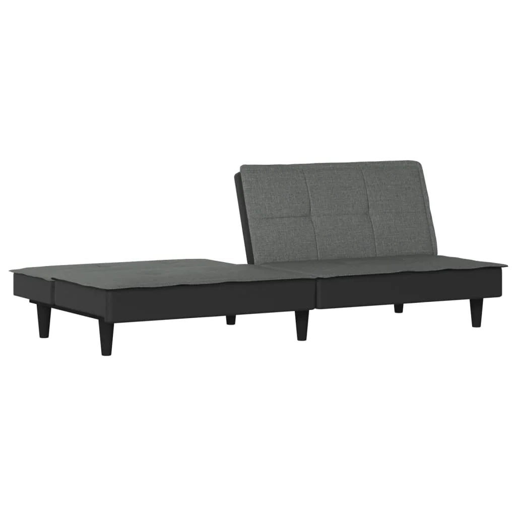 Divano letto 200 x 89 x 70 cm tessuto grigio scuro 02_0020410