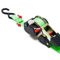 Cinghia di ancoraggio a cricchetto set 4 cinghie di fissaggio 1,8m x 25mm 320 daN