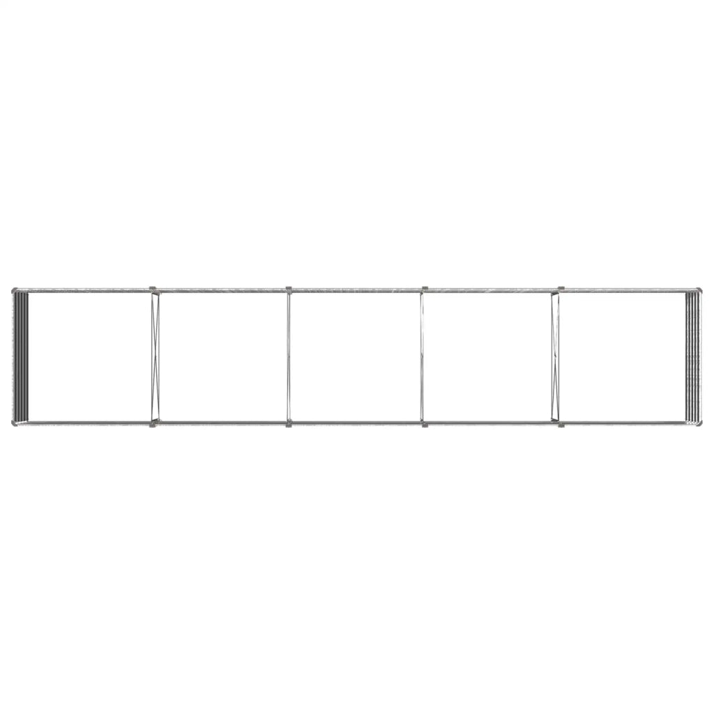 Letto rialzato da giardino Argento 400 x 80 x 55 cm 8006434