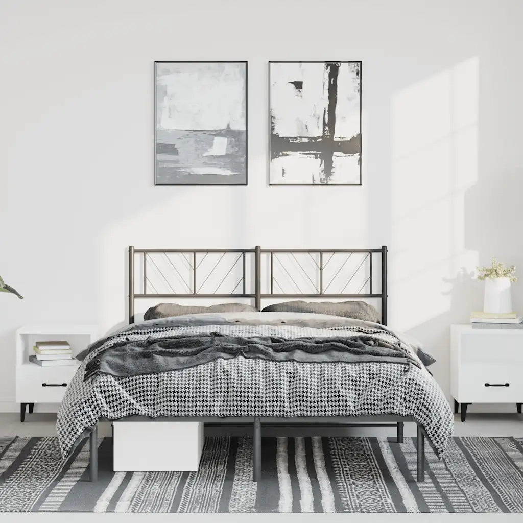 Giroletto con Testiera in Metallo Nero 150x200 cmcod mxl 106840