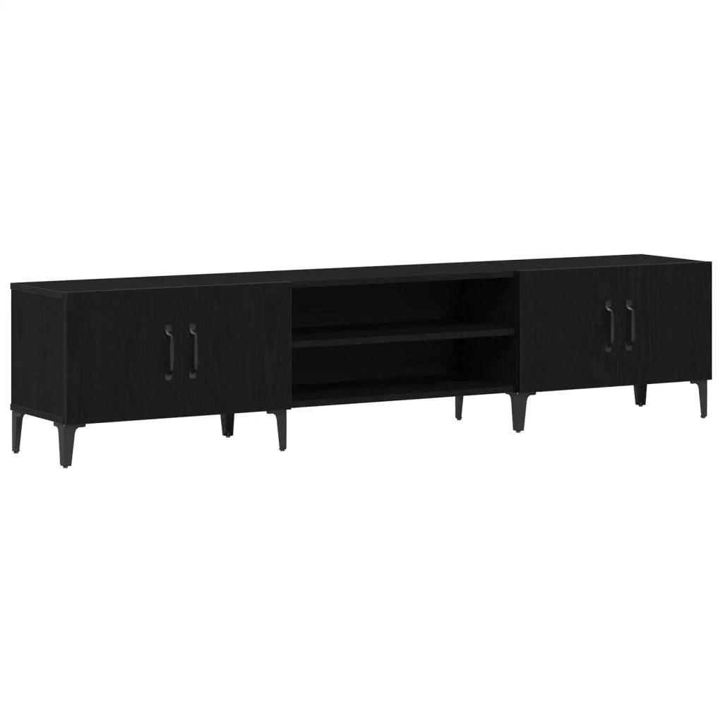 Mobile TV Rovere Nero 180 x 31,5 x 40 cm Legno multistrato 862818