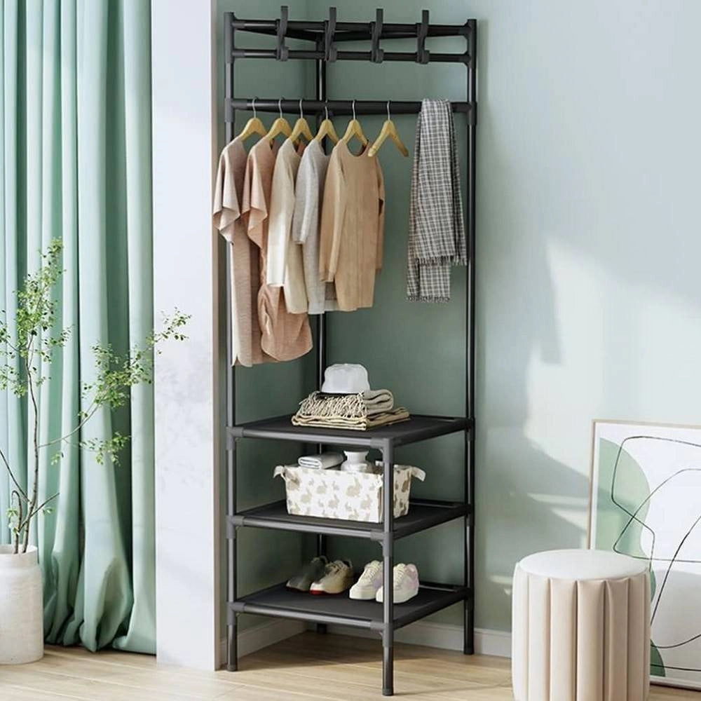 Trade Shop - Appendiabiti Ad Angolo In Metallo Armadio Organizer Abbigliamento Retrò Espositore -