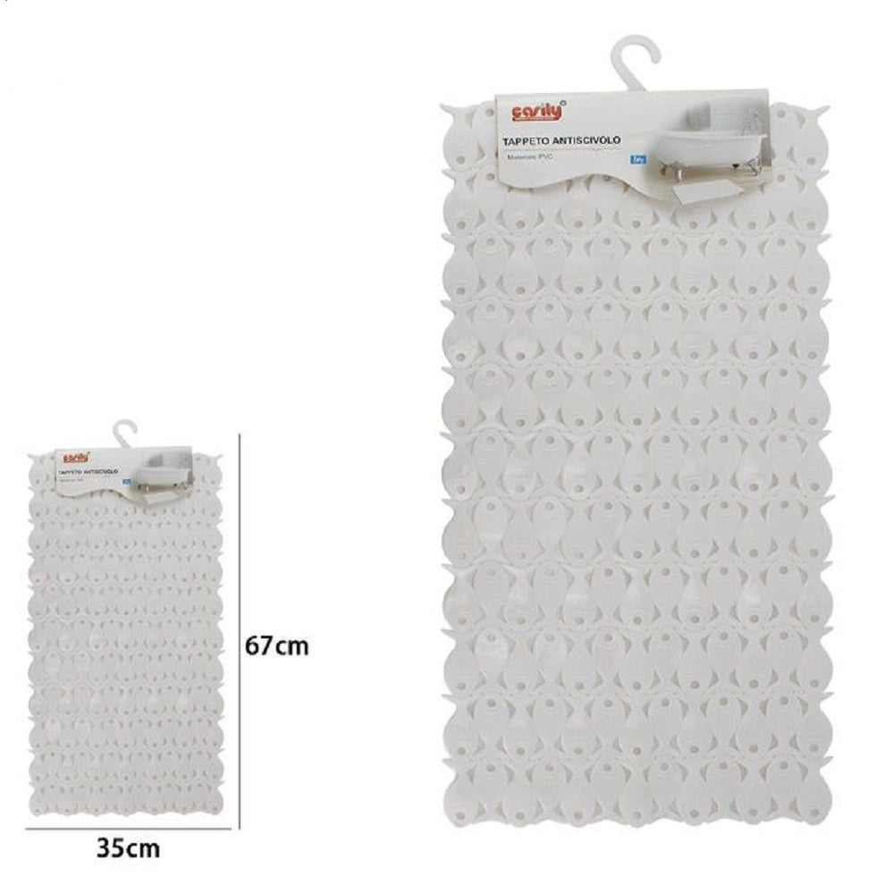 Trade Shop - Tappeto Tappetino Pvc Pesciolini Antiscivolo Vasca Da Bagno Doccia 67x35cm 59622 -