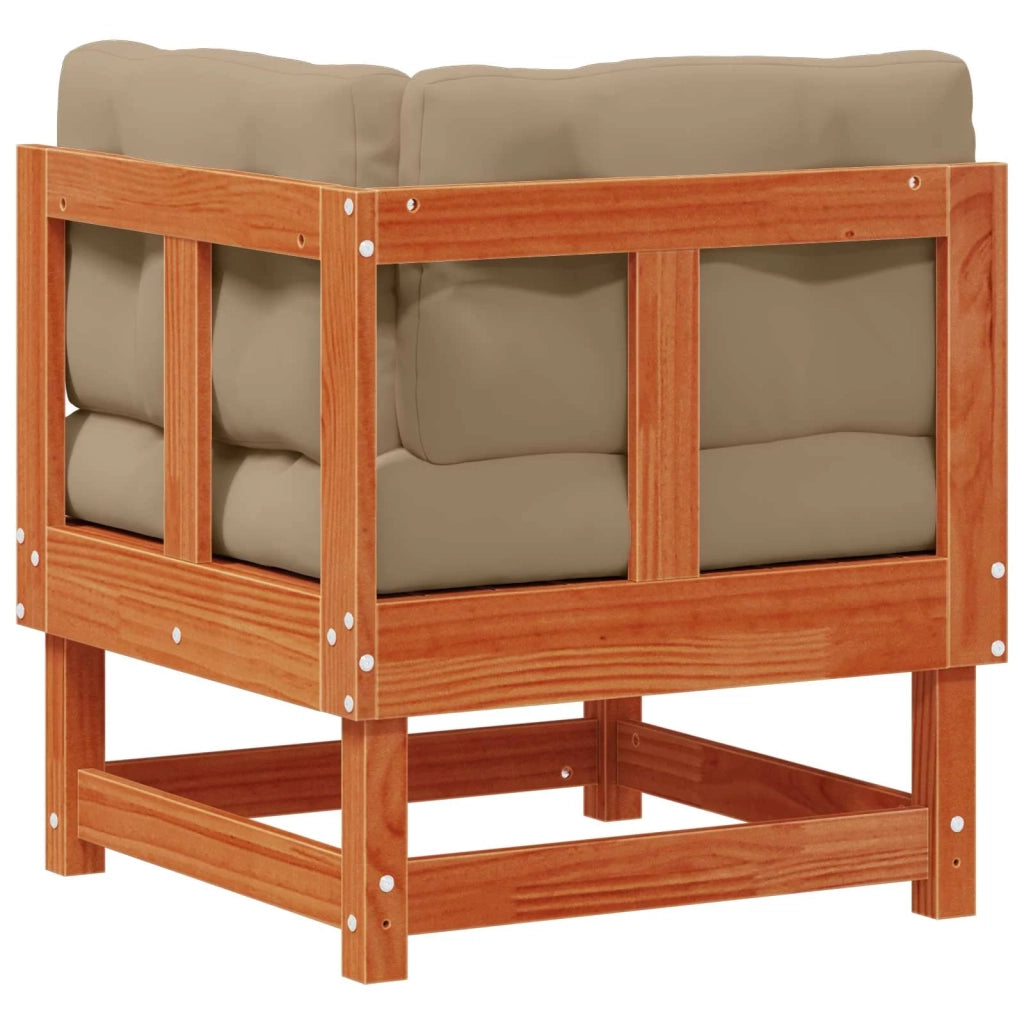 2 pz Divano Angolare da Giardino-Sofa da giardino Legno di pino massiccio