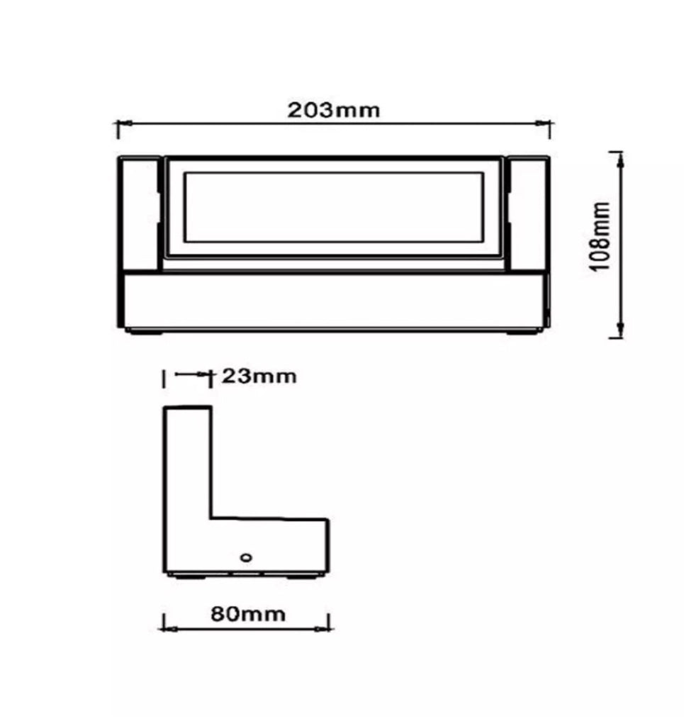 Applique Grigio antracite a LED da Esterno 21W IP65, Lampada a Parete Orientabile, 1800 Lumen, Alluminio e Vetro, CCT switch Luce calda, fredda, naturale