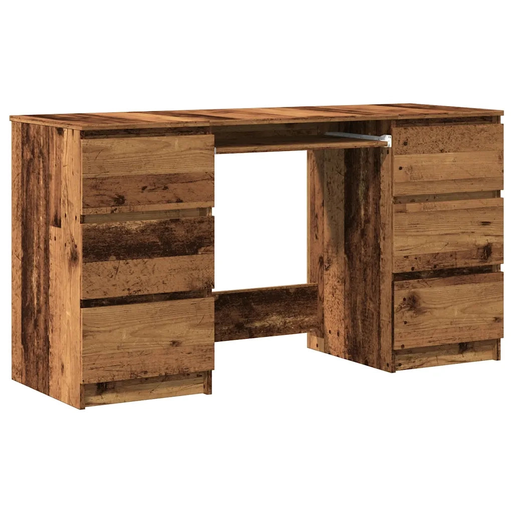 Scrivania Legno Antico 140x50x77 cm in Legno Multistrato
