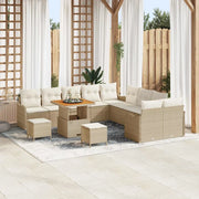 Set Divano da Giardino 13 pcs Beige polyrattan