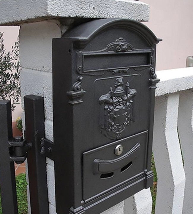 CASSETTA POSTALE IDEAL STAR IN ALLUMINIO cm 255x85x405h - Nera - IDEAL STAR