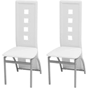 Sedie da Pranzo 2 pz Bianche in Similpelle cod mxl 51178