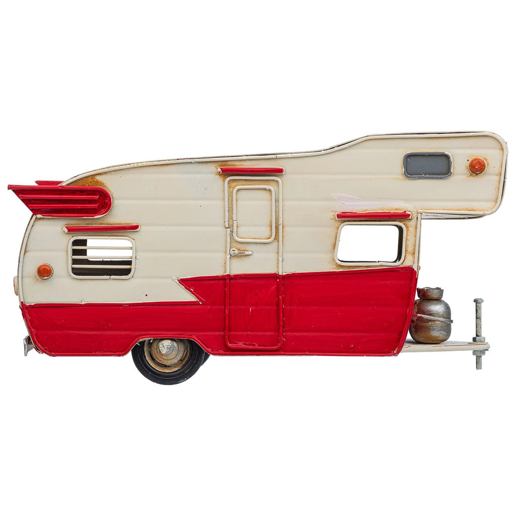Caravan metallo rossa 28x12.5x15h cm