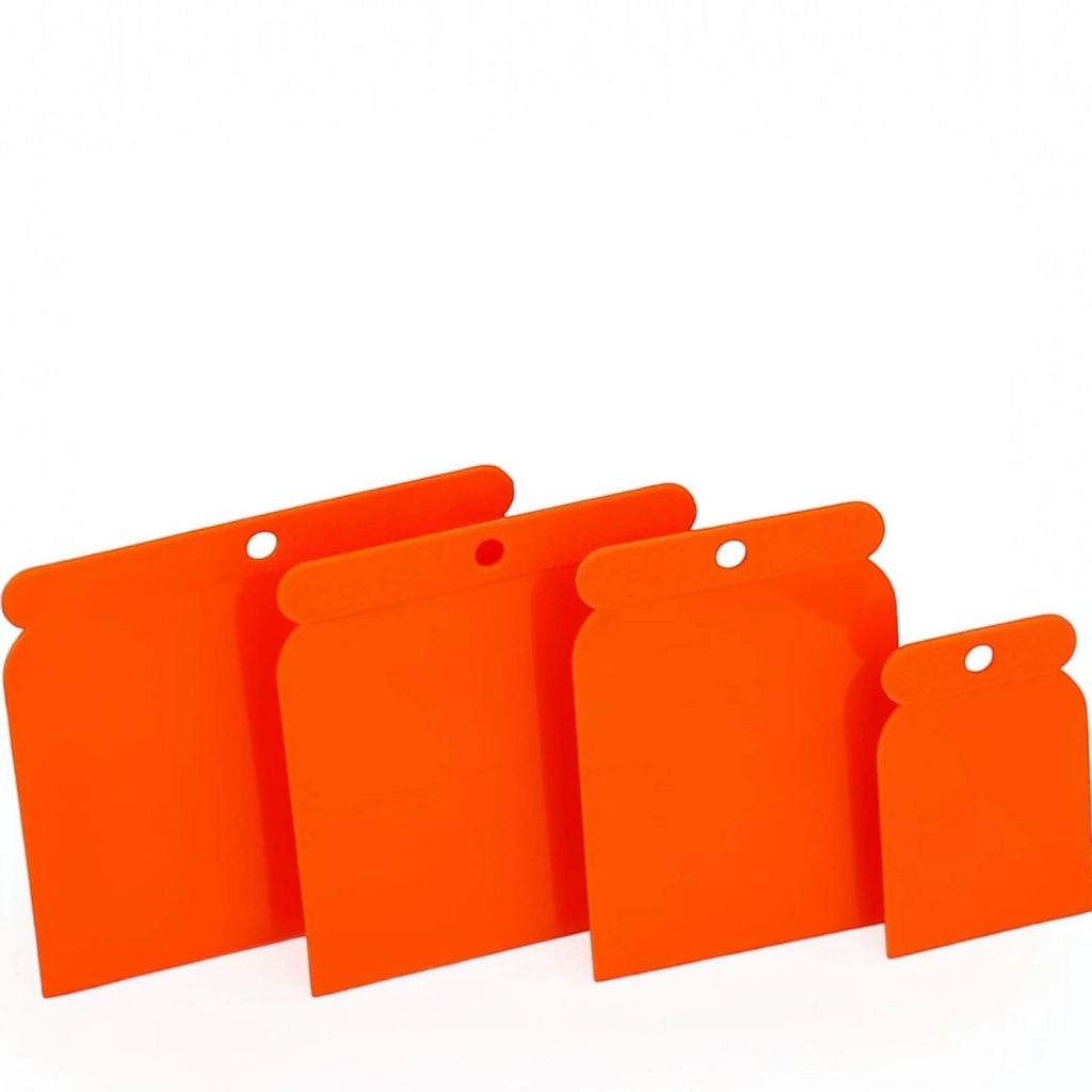 Set 4 spatole Giapponesi raschietto in plastica 48-73-97-116mm Art.9364400