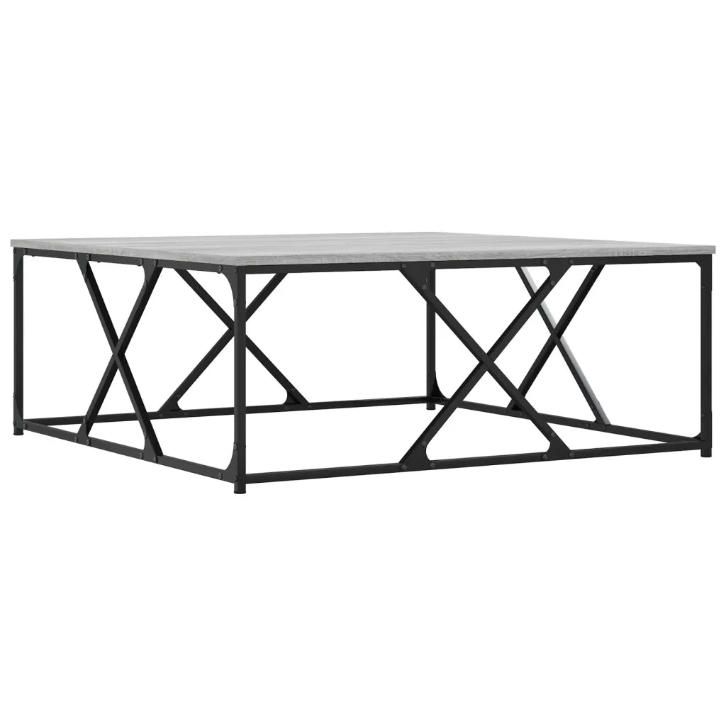 vidaXL Tavolino Salotto Grigio Sonoma 100x100x40 cm Legno Multistrato