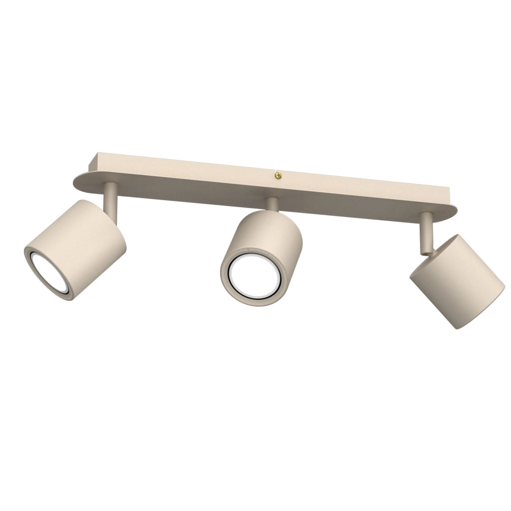 Plafoniera Demia 3 faretti orientabili GU10 beige Luminex