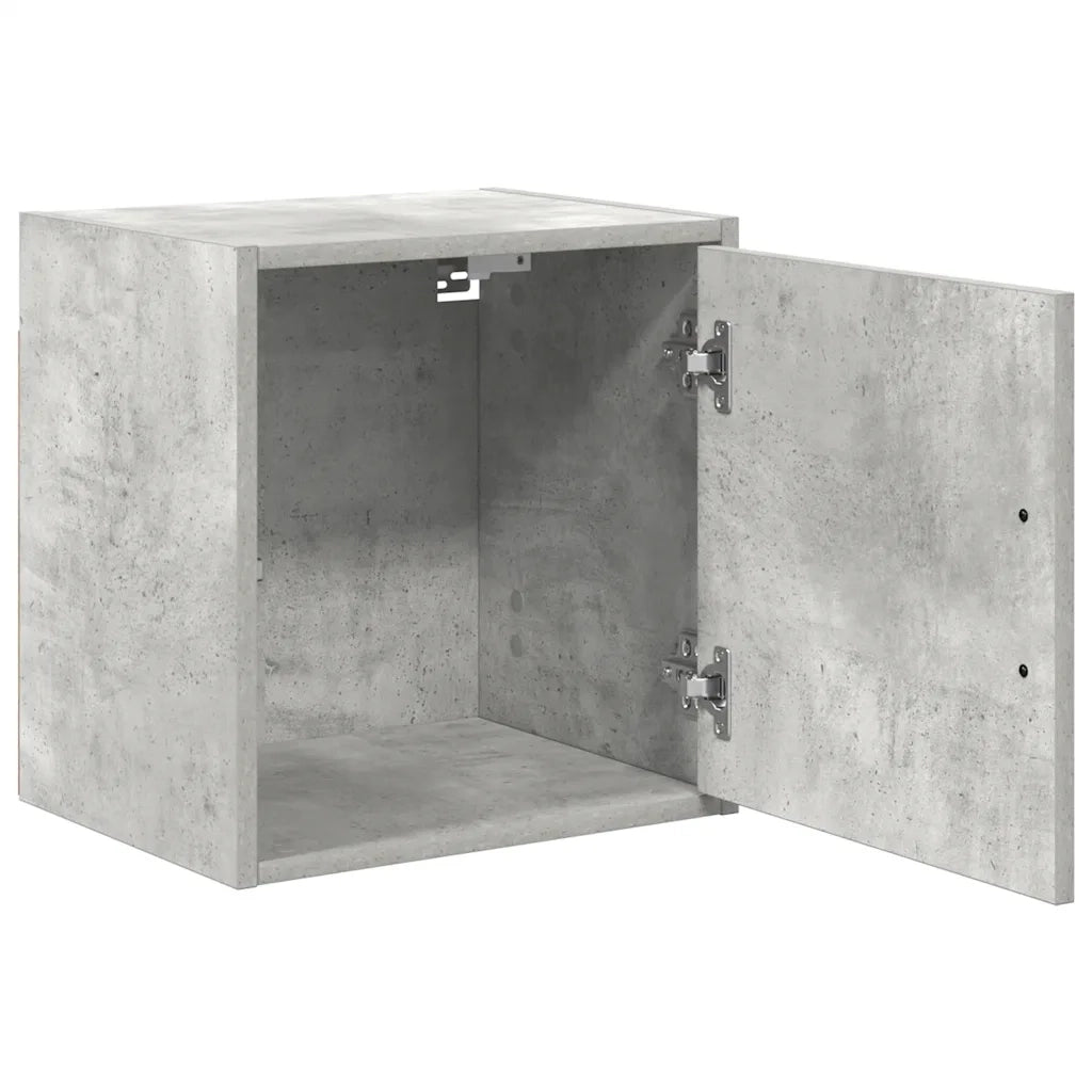 Pensili per Garage 2 pz Grigio Cemento in Legno Multistrato 860632